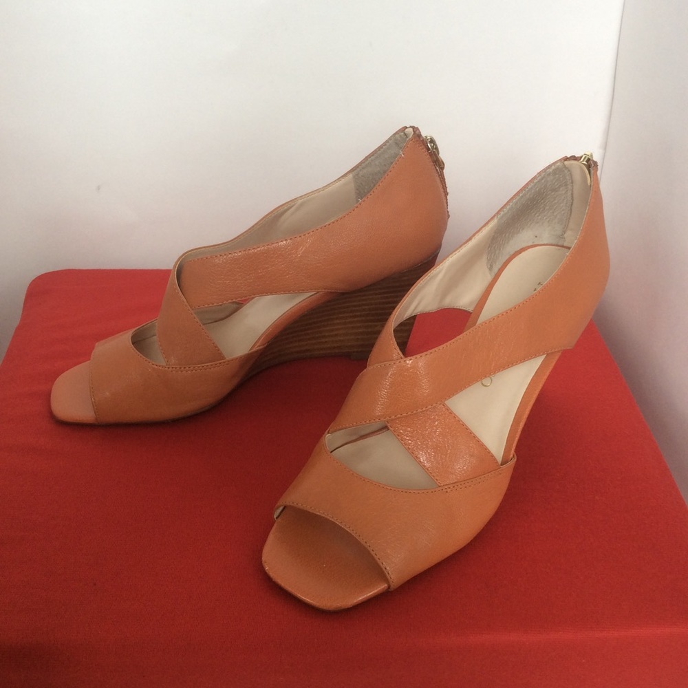 Franco Sarto Wedge Sandal rear zip closure